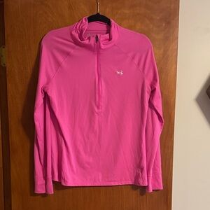 Under Armour Women's Bright Pink Quarter-Zip Sweatshirt